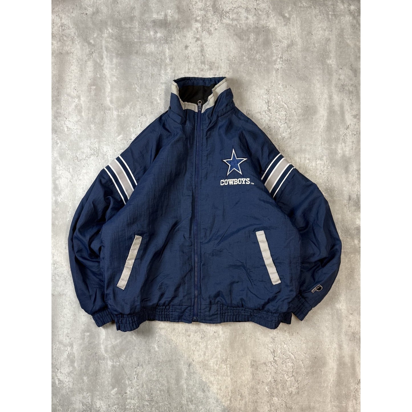 Vintage 90s Dallas Cowboys NFL Pro Player Reversible Insulated Jacket Size XL