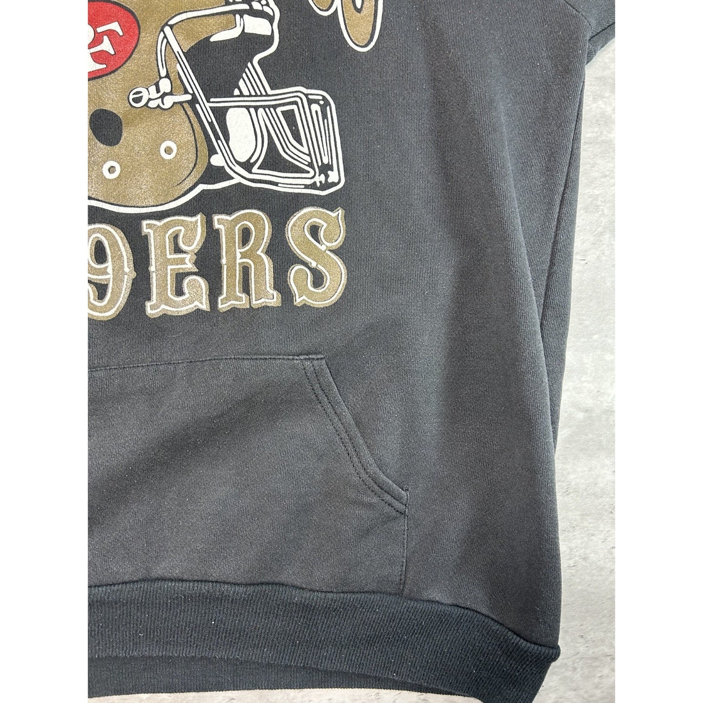 Vintage 90s San Francisco 49ers NFL Helmet Graphic Hooded Sweatshirt Size XL