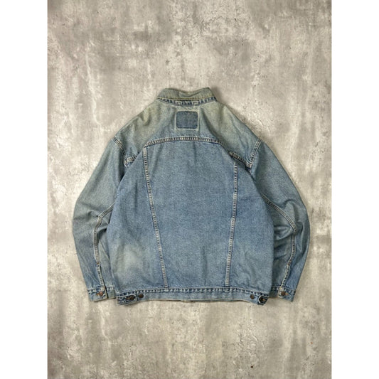 Vintage 90s Levis Red Tab Ligth Wash Denim Type 3 Trucker Jacket Size 2XL