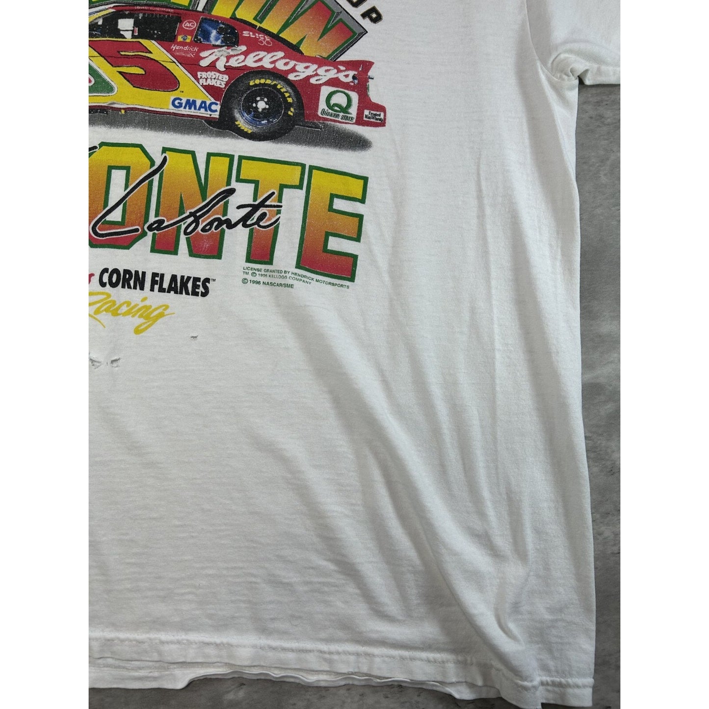 Vintage 1996 Terry Labonte #5 Nascar Winston Cup Champion T-Shirt Size XL White