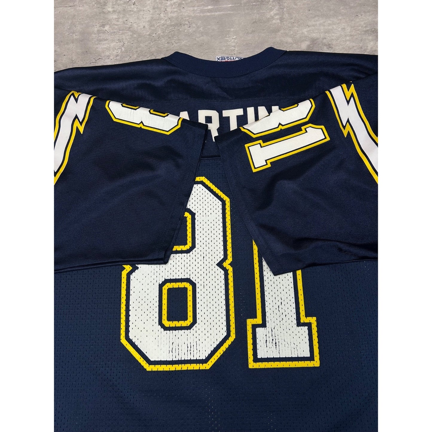 Vintage 90s Tony Martin #81 San Diego Chargers NFL Logo Athletic Jersey Size 2XL