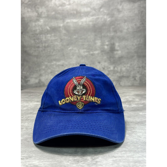 Vintage 90s Looney Tunes Bugs Bunny Embroidered Character Snapback Hat OSFA