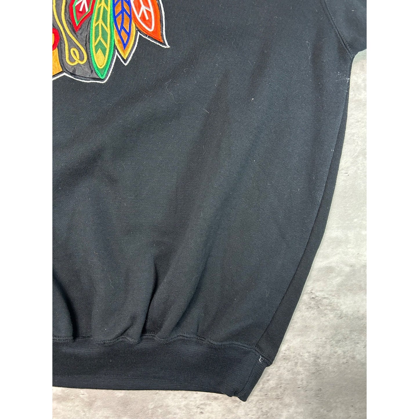 Vintage 90s Chicago Blackhawks NHL Embroidered Starter Sweatshirt Size 2XL