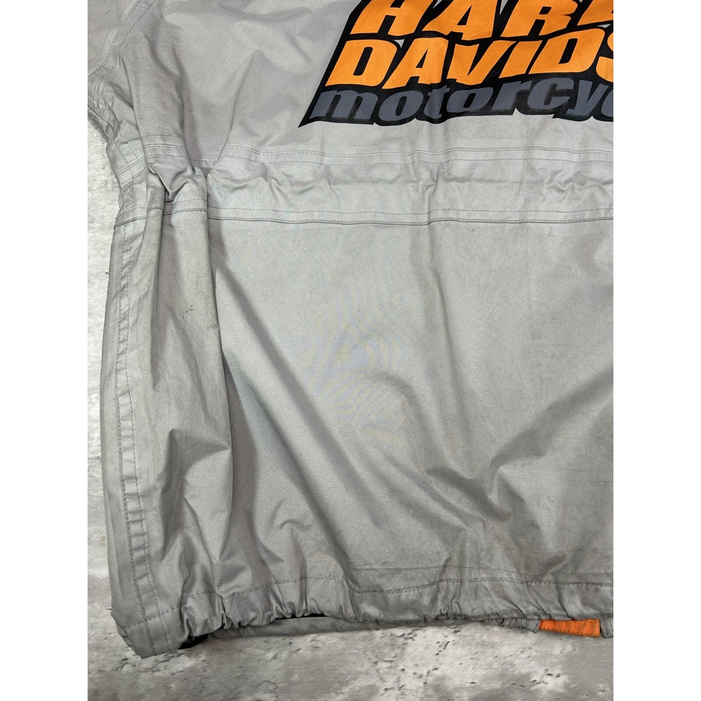 Vintage Y2K Harley Davidson Graphic Spellout Nylon Full Zip Jacket Size XL