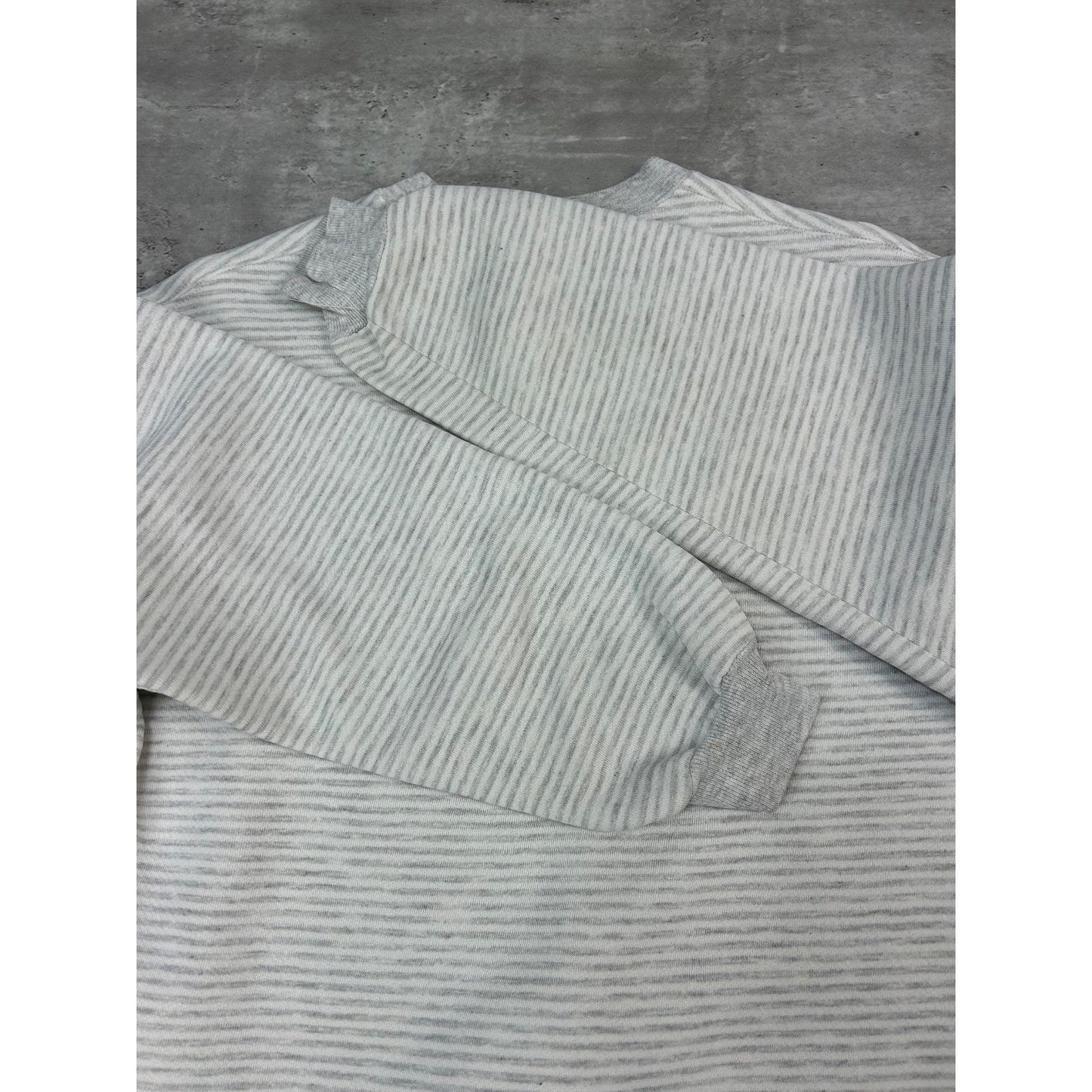 Vintage 90s Honda Embroidered Spellout Striped Crewneck Sweatshirt Size Large