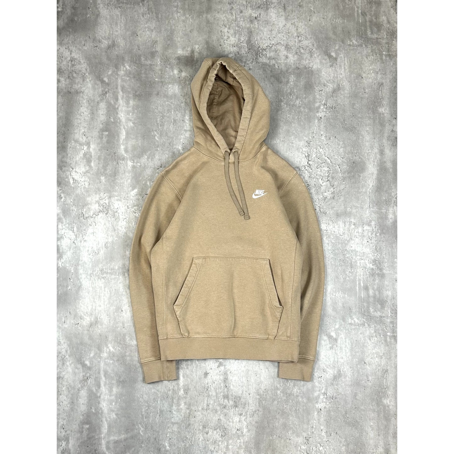 Nike Embroidered Logo Hooded Sweatshirt Size XS Beige