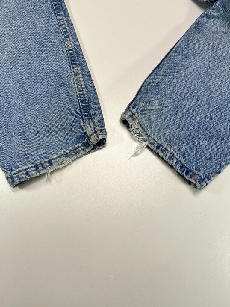Vintage 90s Carhartt Light Wash Denim Workwear Pants Size 35