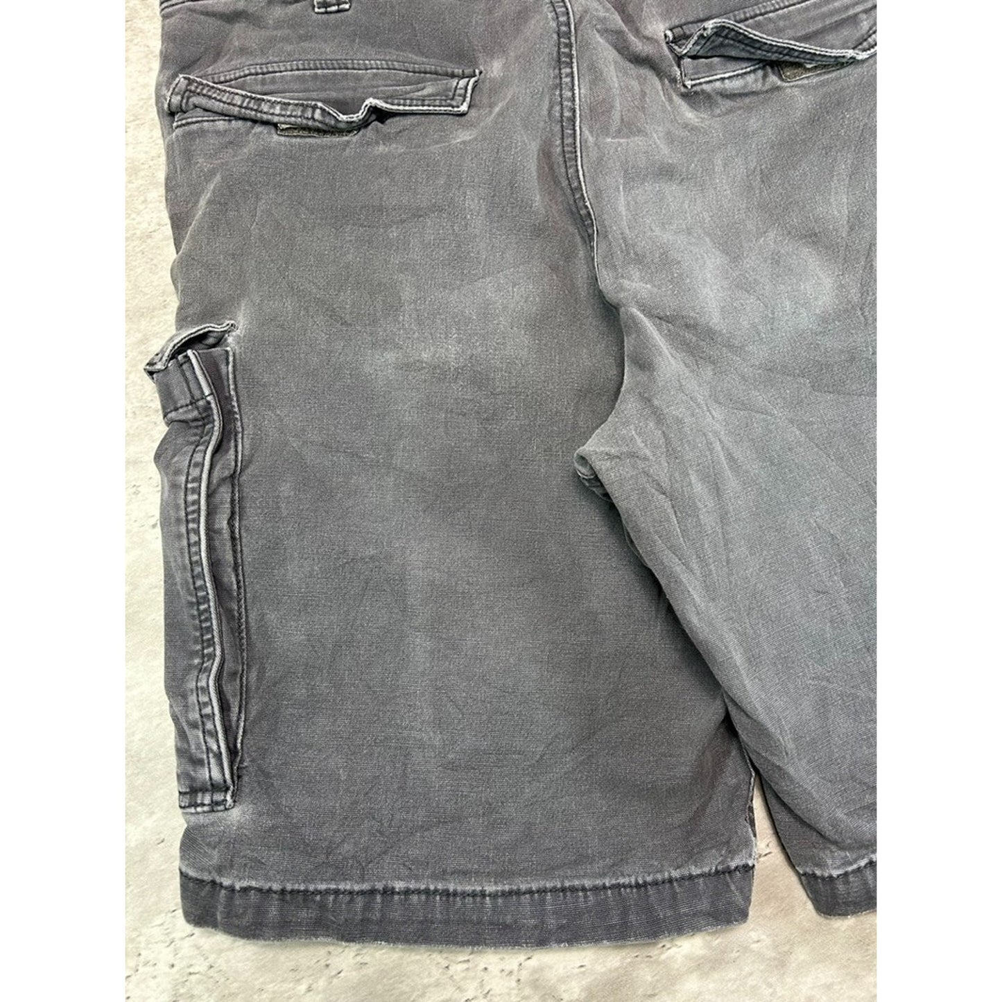 Carhartt Relaxed Fit Canvas Ripstop Workwear Cargo Shorts Size 37 Gray