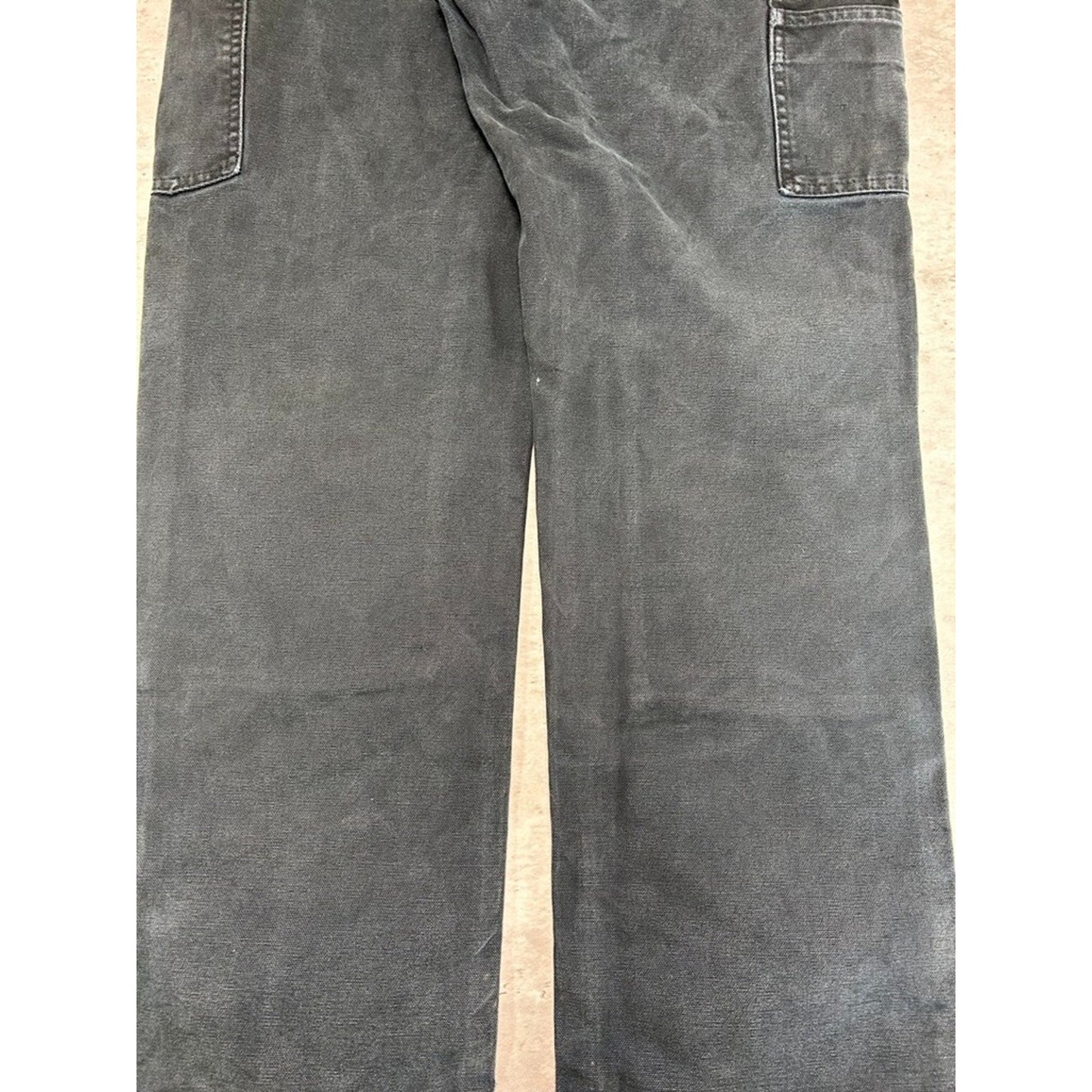 Vintage Carhartt Canvas Workwear Carpenter Double Knee Pants Size 36 Black