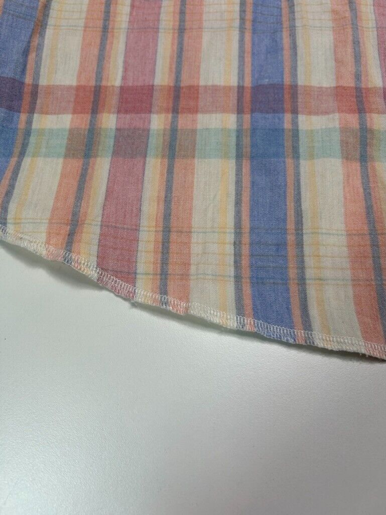 Vintage Wrangler Plaid Pearl Snap Short Sleeve Button Up Shirt Size XL