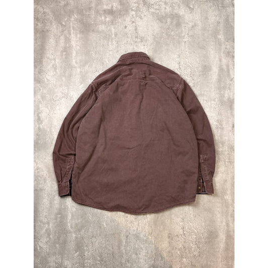 Vintage 90s L.L. Bean Plaid Lined Long Sleeve Double Pocket Button Up Shirt Lrg