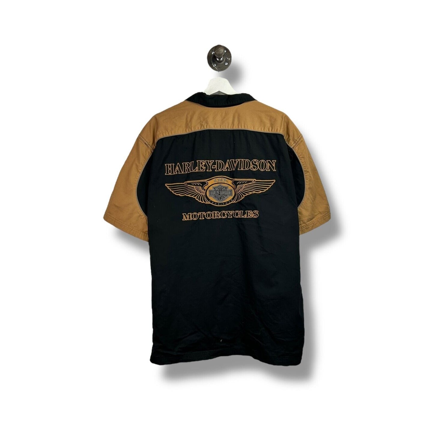 Harley Davidson 100th Anniversary Short Sleeve Button Up Shirt Size XXL
