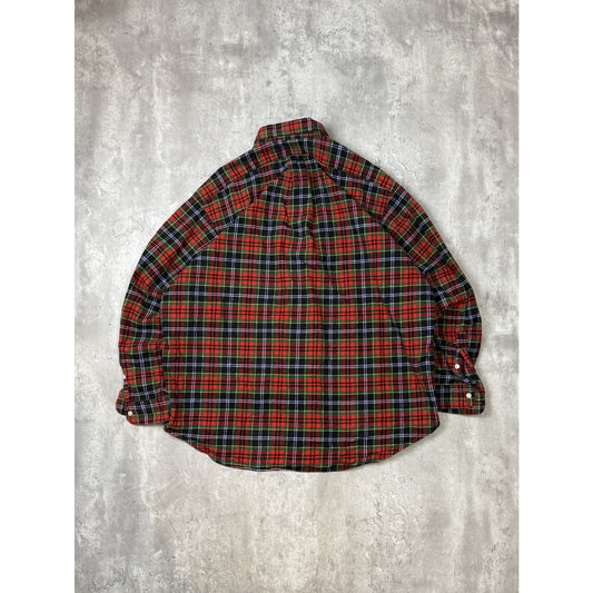 Vintage Polo Ralph Lauren Plaid Print Long Sleeve Button Up Shirt Size XL