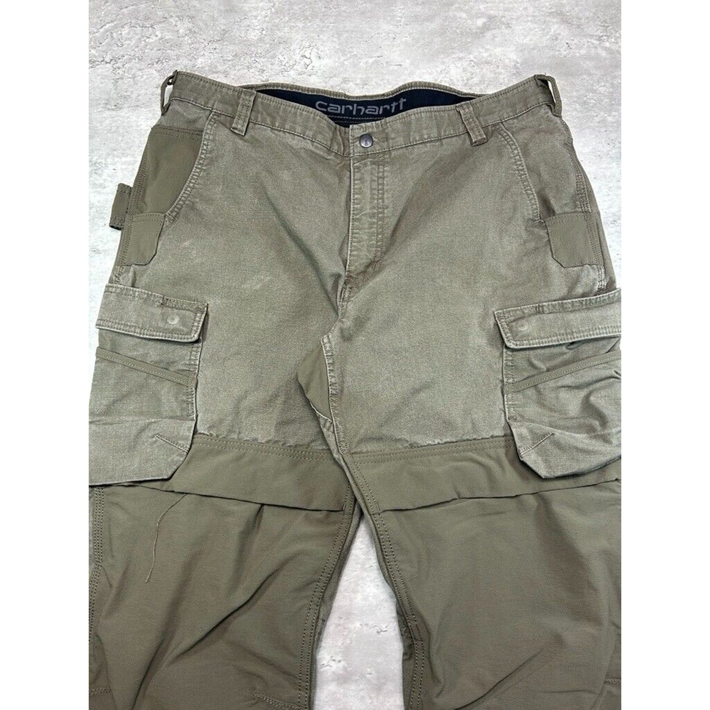 Carhartt Ripstop Work Wear Nylon Double Knee Carpenter Pants Size 39 Brown