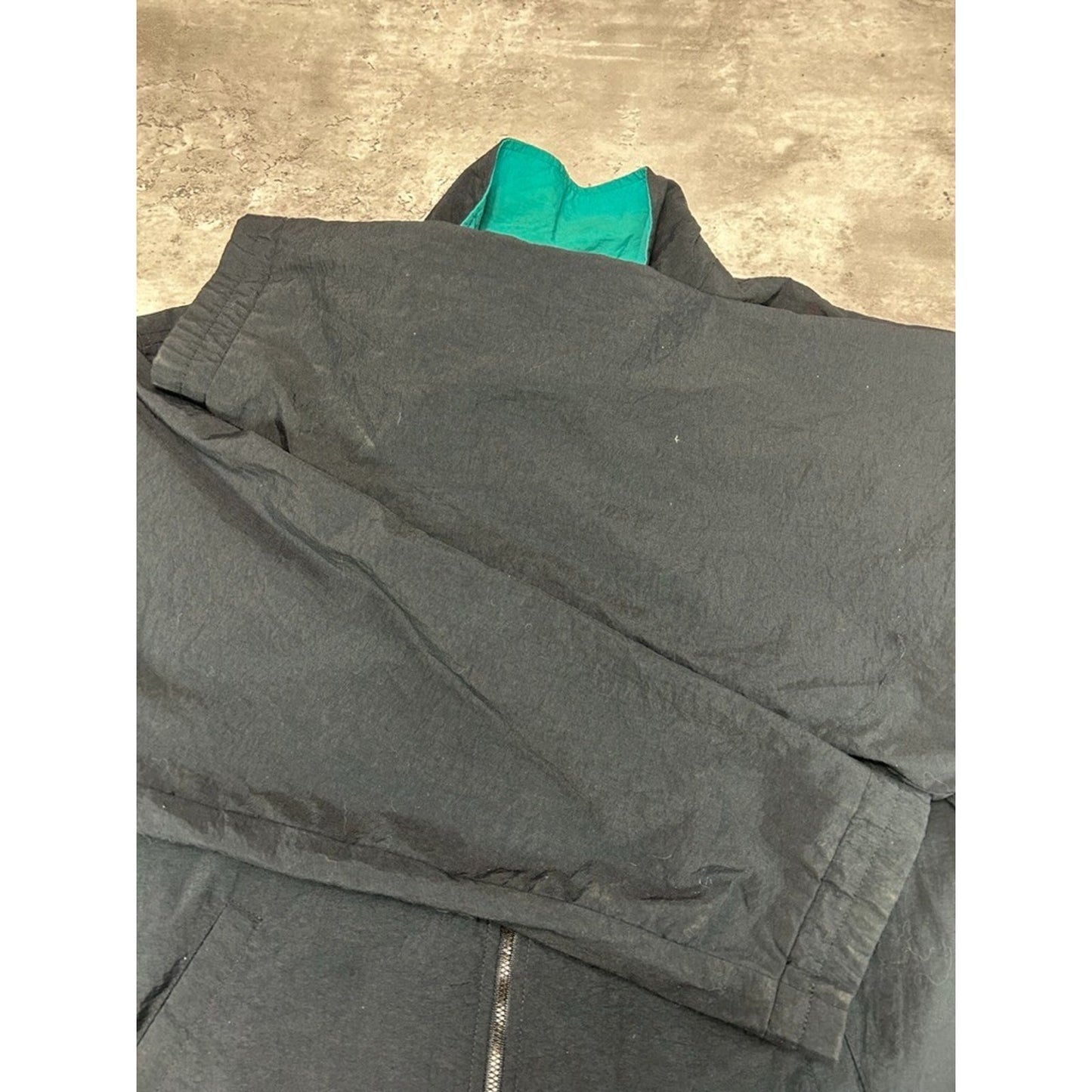 Vintage 80s/90s Fila Full Zip Nylon Windbreaker Jacket Size XL Black