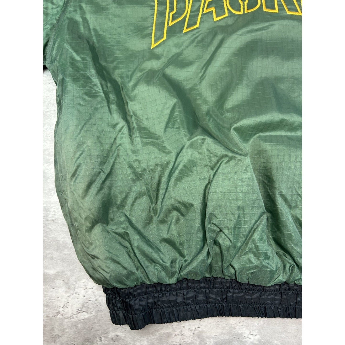 Vintage 90s Green Bay Packers NFL Insulated Full Zip Hooded Jacket Size Large