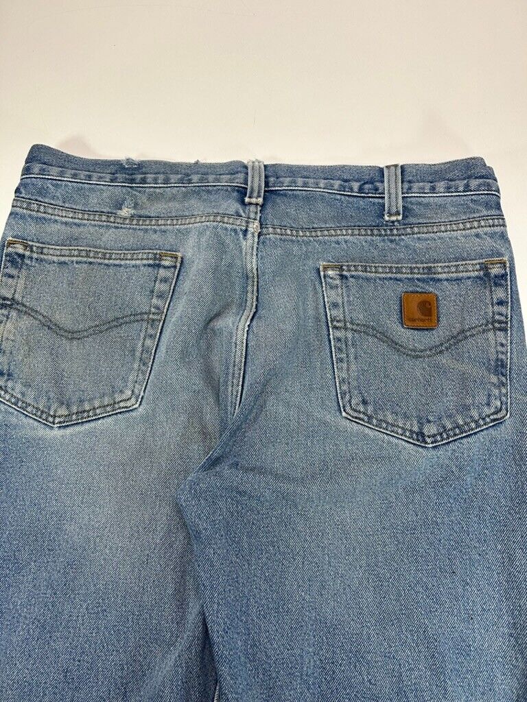 Vintage Carhartt Medium Wash Denim Workwear Pants Size 37