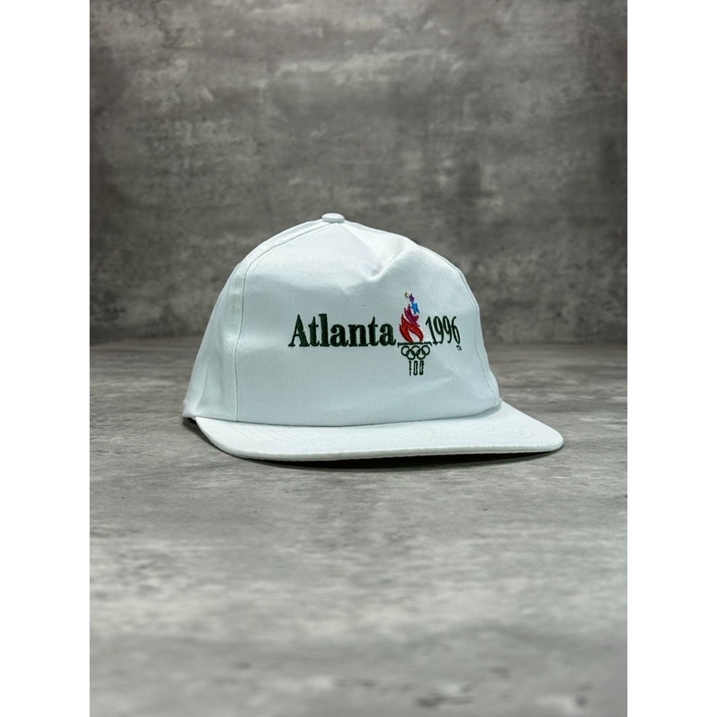 Vintage 1996 Atlanta Olympics Embroidered Spellout Logo Snapback Hat OSFA