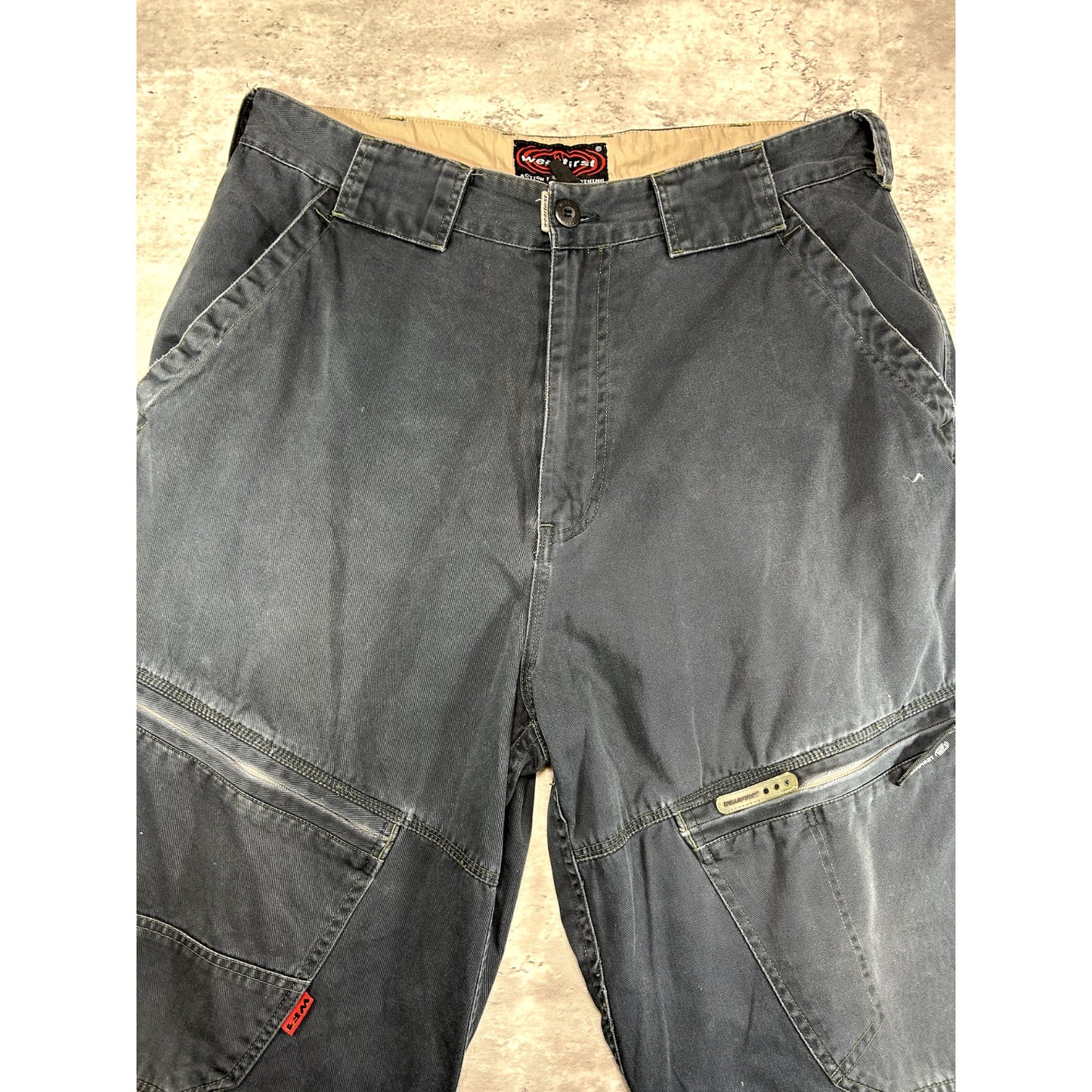 Wearfirst Canvas Tactical Style Cargo Pants Size 33 Gray