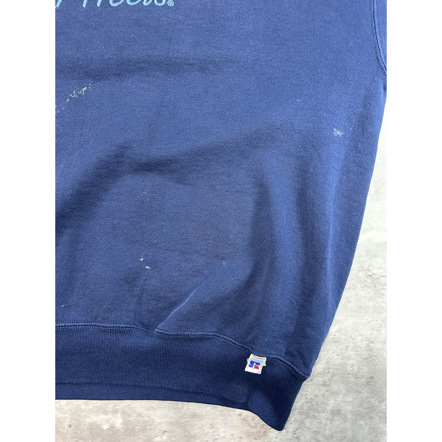 Vintage 90s UNC Tarheels NCAA Embroidered Spellout Sweatshirt Size XL Blue