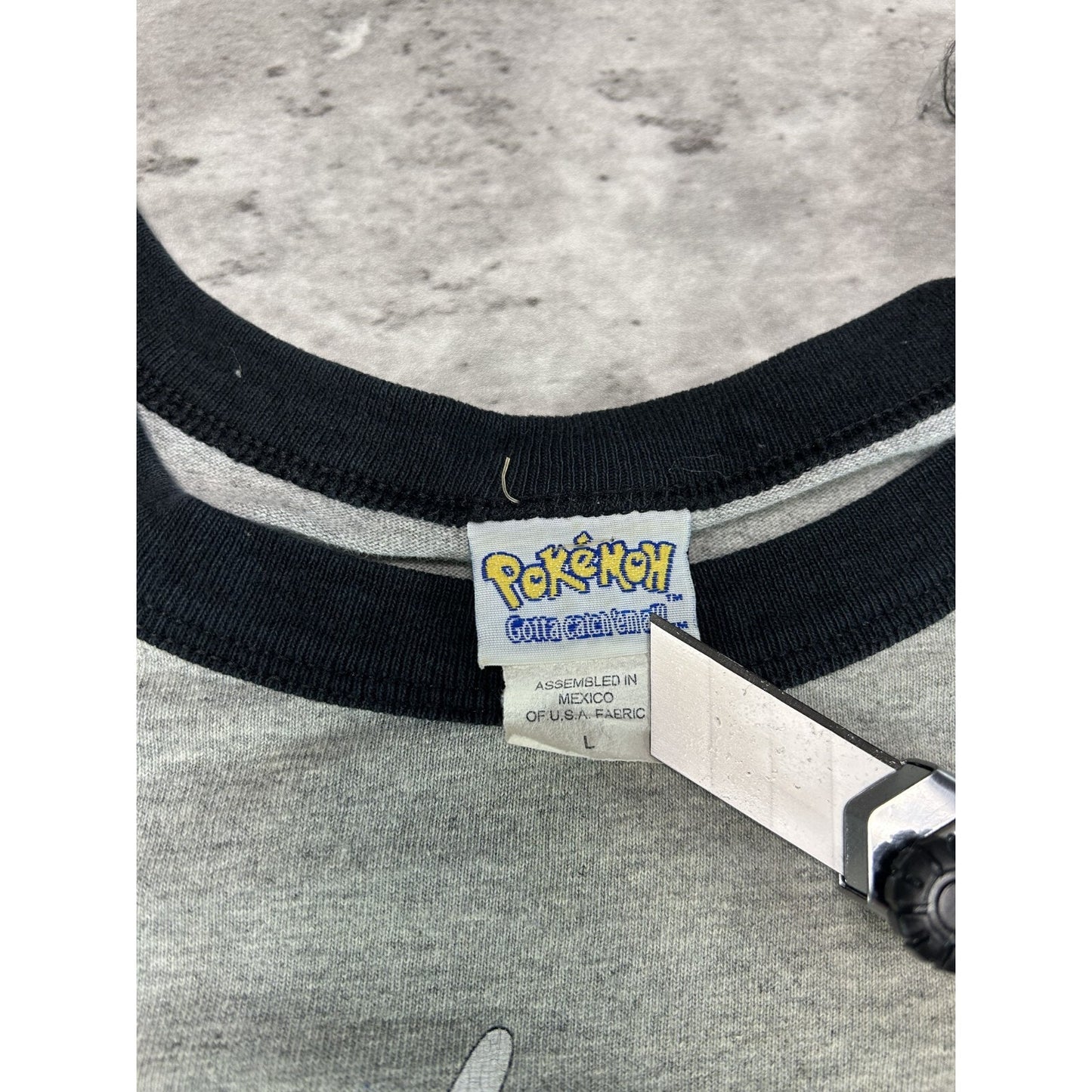 Vintage 1999 Pokemon Gyrados Video Game Promo 3/4 Sleeve T-Shirt Sz YOUTH Large