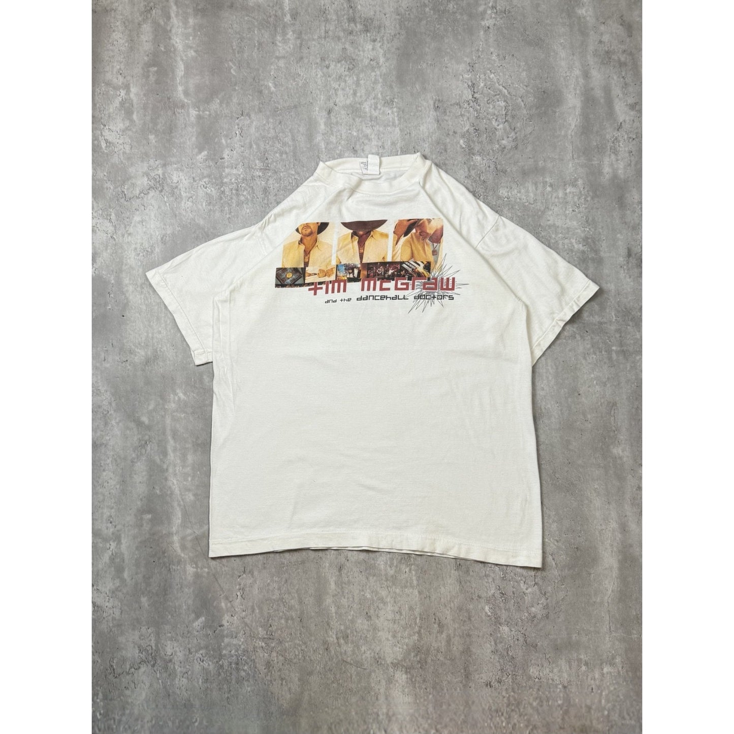 Vintage 2003 Tim McGraw One Band Tour Country Music T-Shirt Size Large White