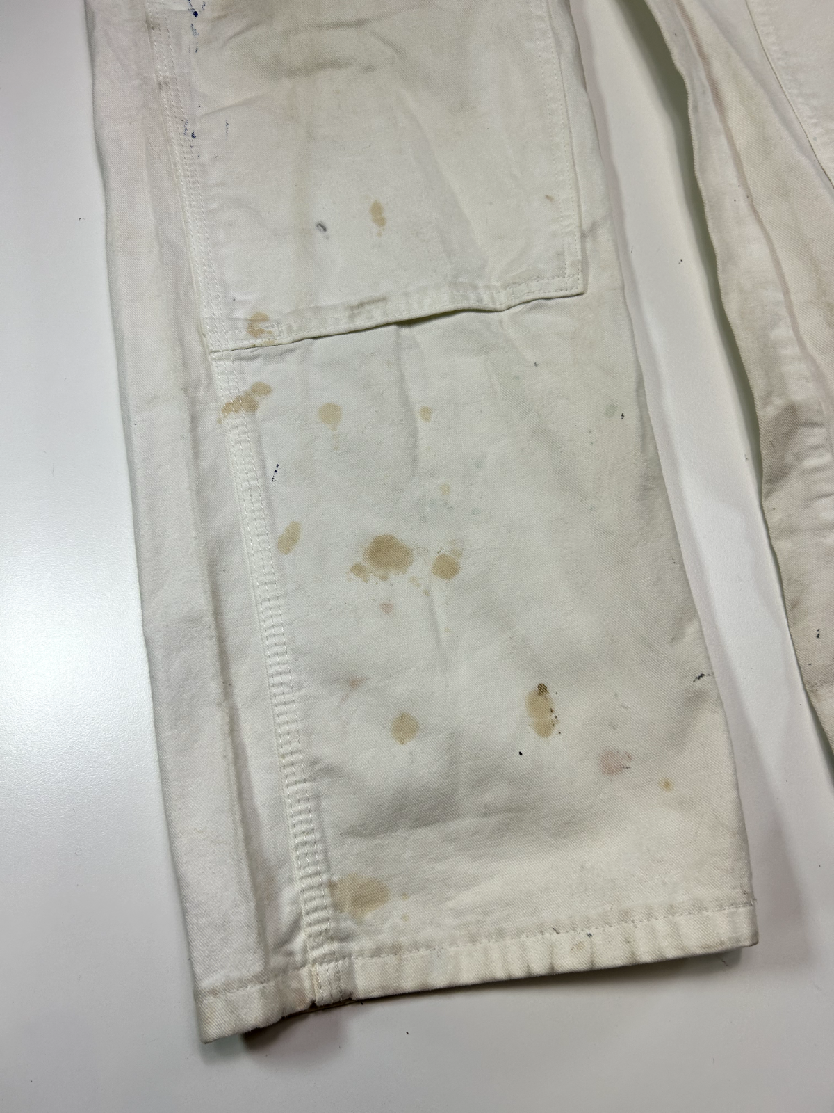 Vintage Dickies Canvas Workwear Carpenter Painters Pants Size 36 White