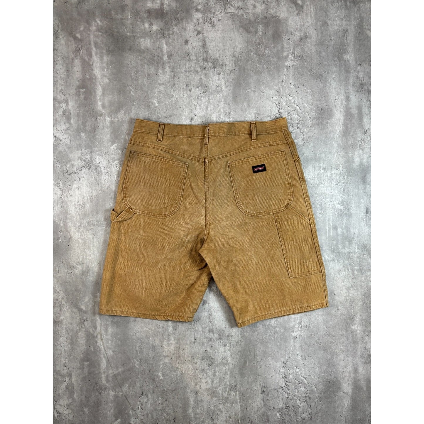 Vintage Dickies Canvas Workwear Carpenter Shorts Size 38 Beige