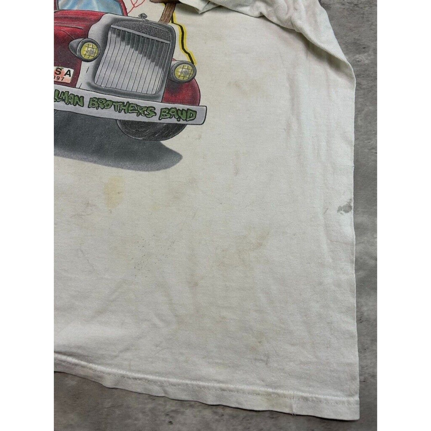 Vintage 1997 Allman Brothers Band Georgia Peach Rock Music T-Shirt Size XL