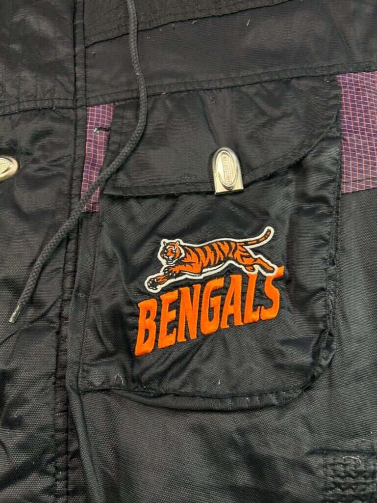 Vintage 90s Cincinnati Bengals NFL Full Zip Insulated Football Jacket Size Medium