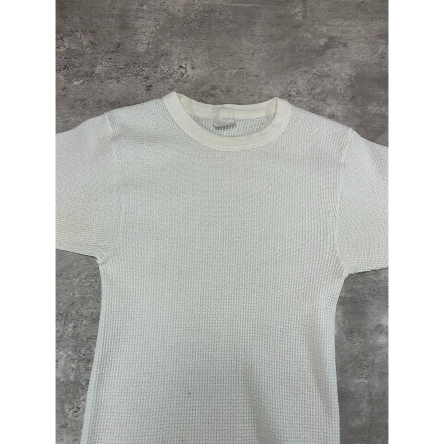 Vintage 1980s Handex Blank Thermal Print Long Sleeve T-Shirt Size Medium