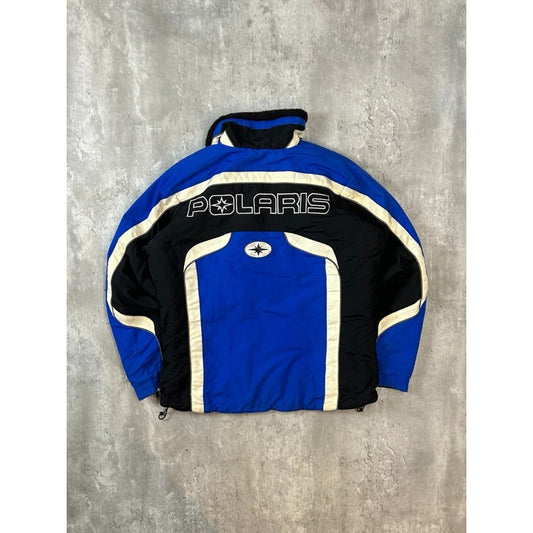 Vintage Polaris Embroidered Spellout Insulated Nylon Full Zip Jacket Size Medium