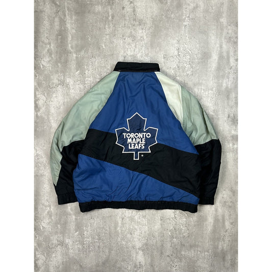 Vintage 90s Toronto Maple Leafs NHL Full Zip Insulated Hockey Jacket Size XL