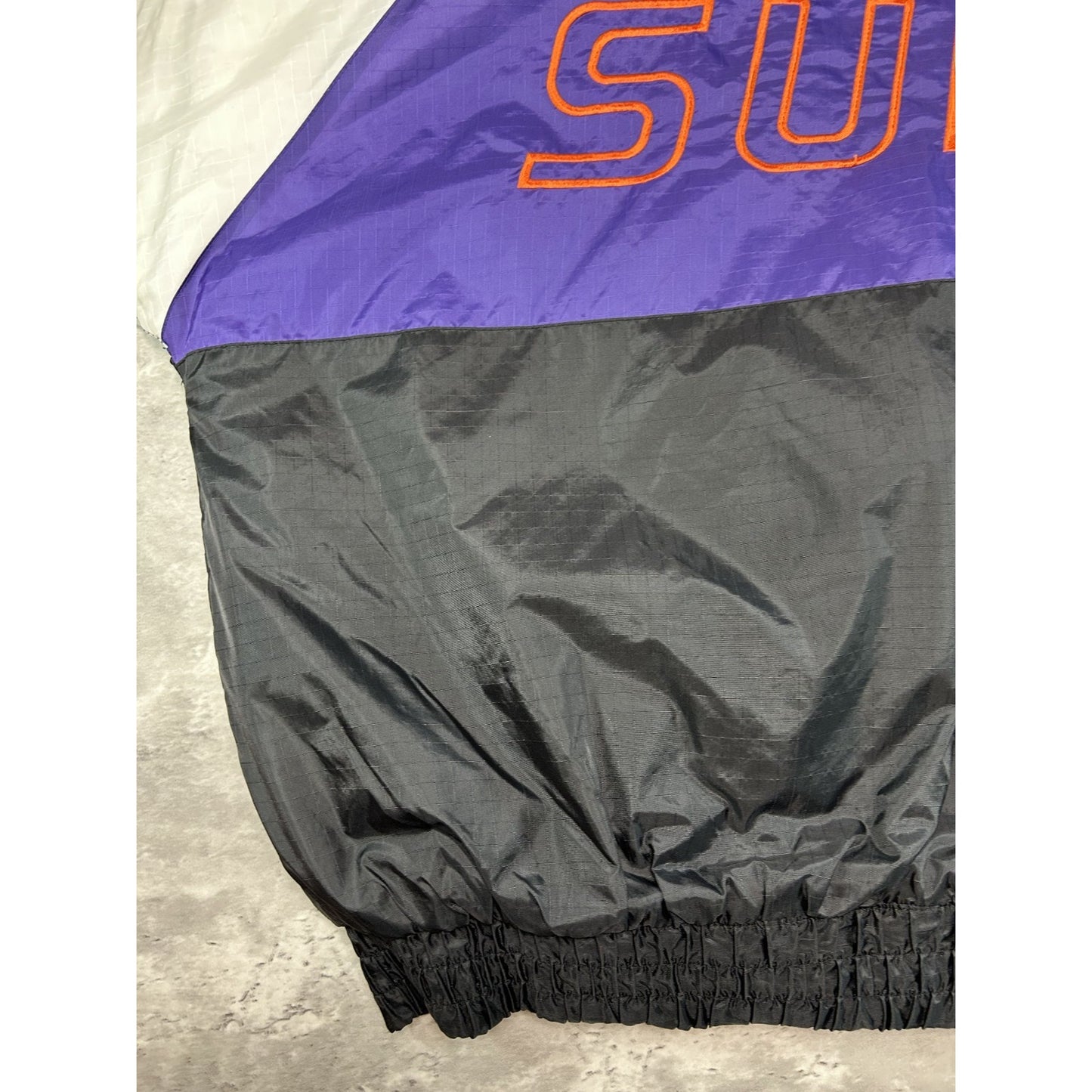 Vintage 90s Phoenix Suns NBA Insulated Full Zip Hooded Nylon Jacket Size XL