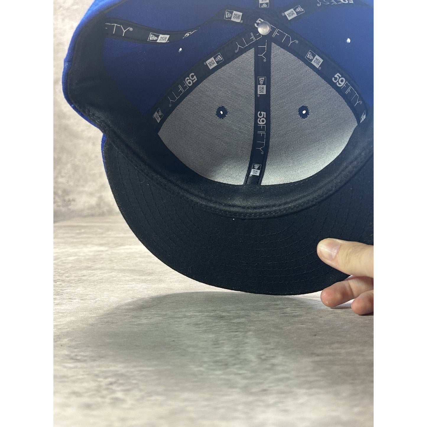 Columbus Catfish MiLB Embroidered Logo Baseball Fitted Hat 7 1/2 Blue