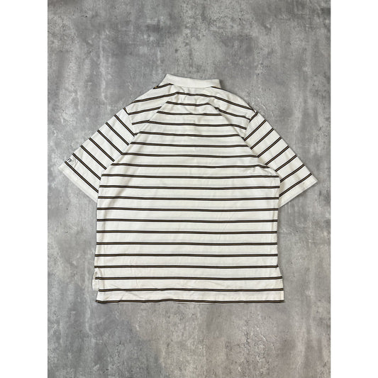 Vintage Polo Golf Ralph Lauren Embroidered Crest Striped Button Up Shirt Sz2XL