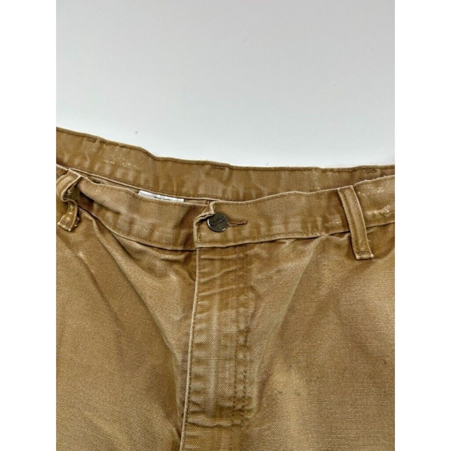 Vintage Carhartt Dungaree Fit Canvas Workwear Carpenter Pants Size 34 B11 BRN