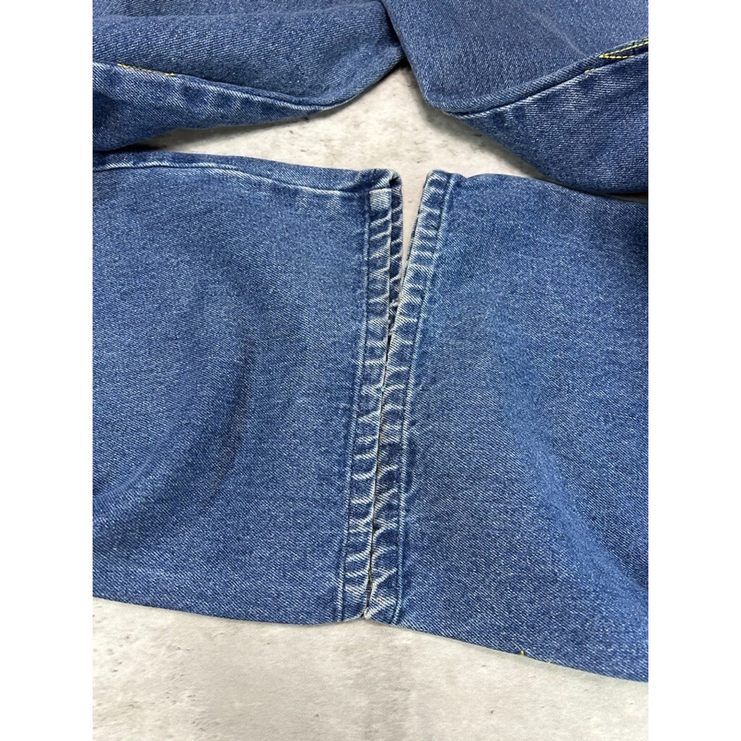 Vintage Y2K Brooklyn Embroidered Stripe Dark Wash Denim Pants Size 38 Blue