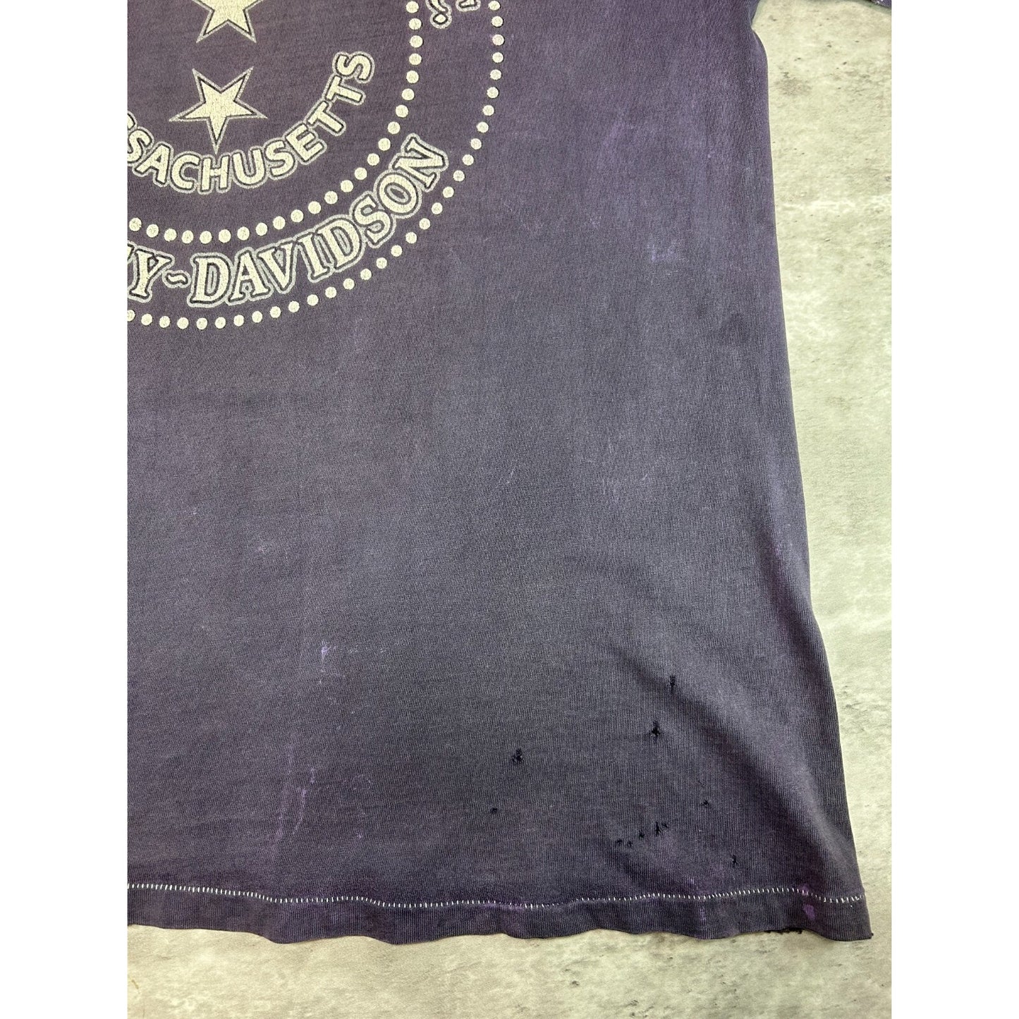 Vintage 90s Harley Davidson Distressed Bald Eagle Graphic T-Shirt Size XL