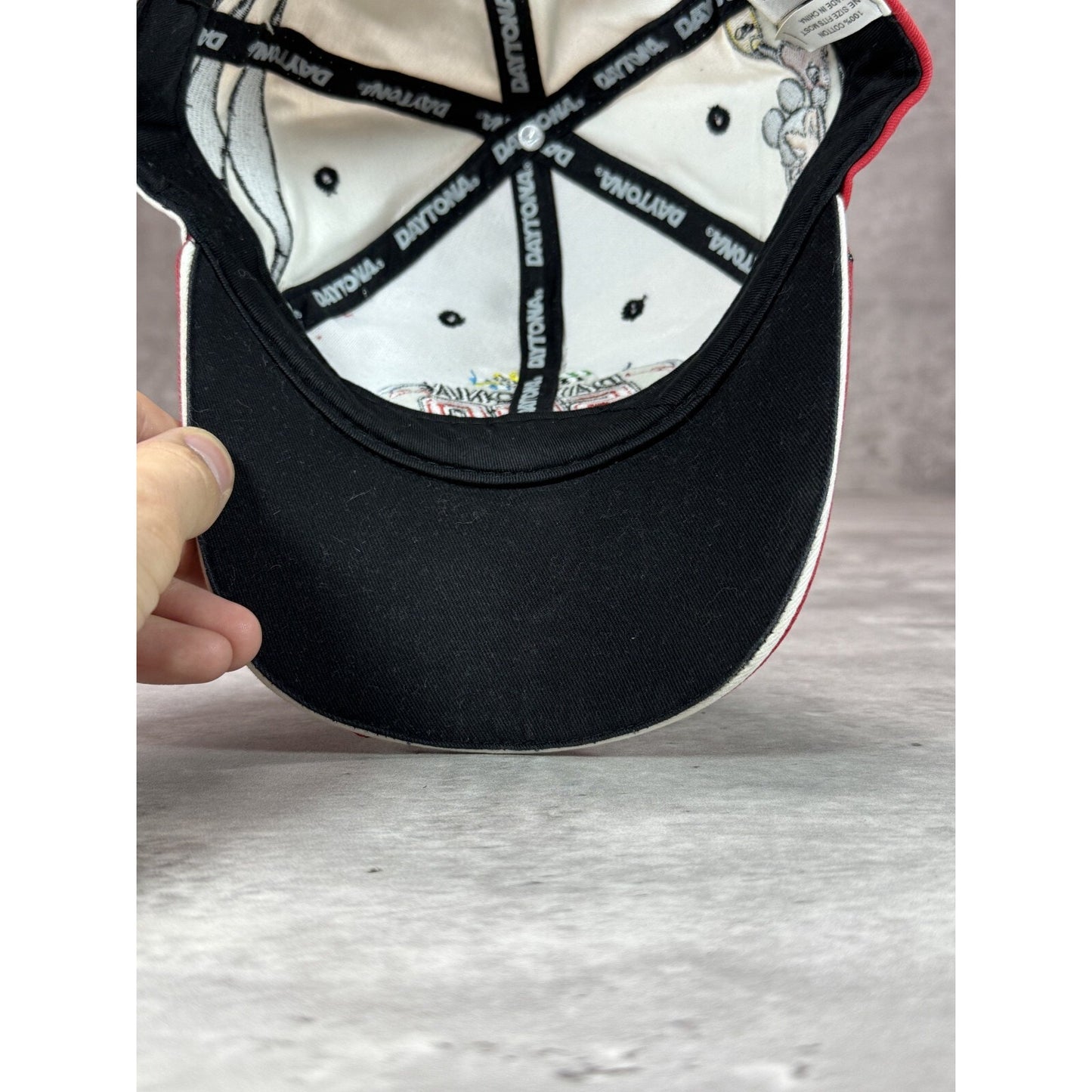 Vintage 2005 Daytona 500 NASCAR Disney Mickey Embroidered Strapback Hat OSFA