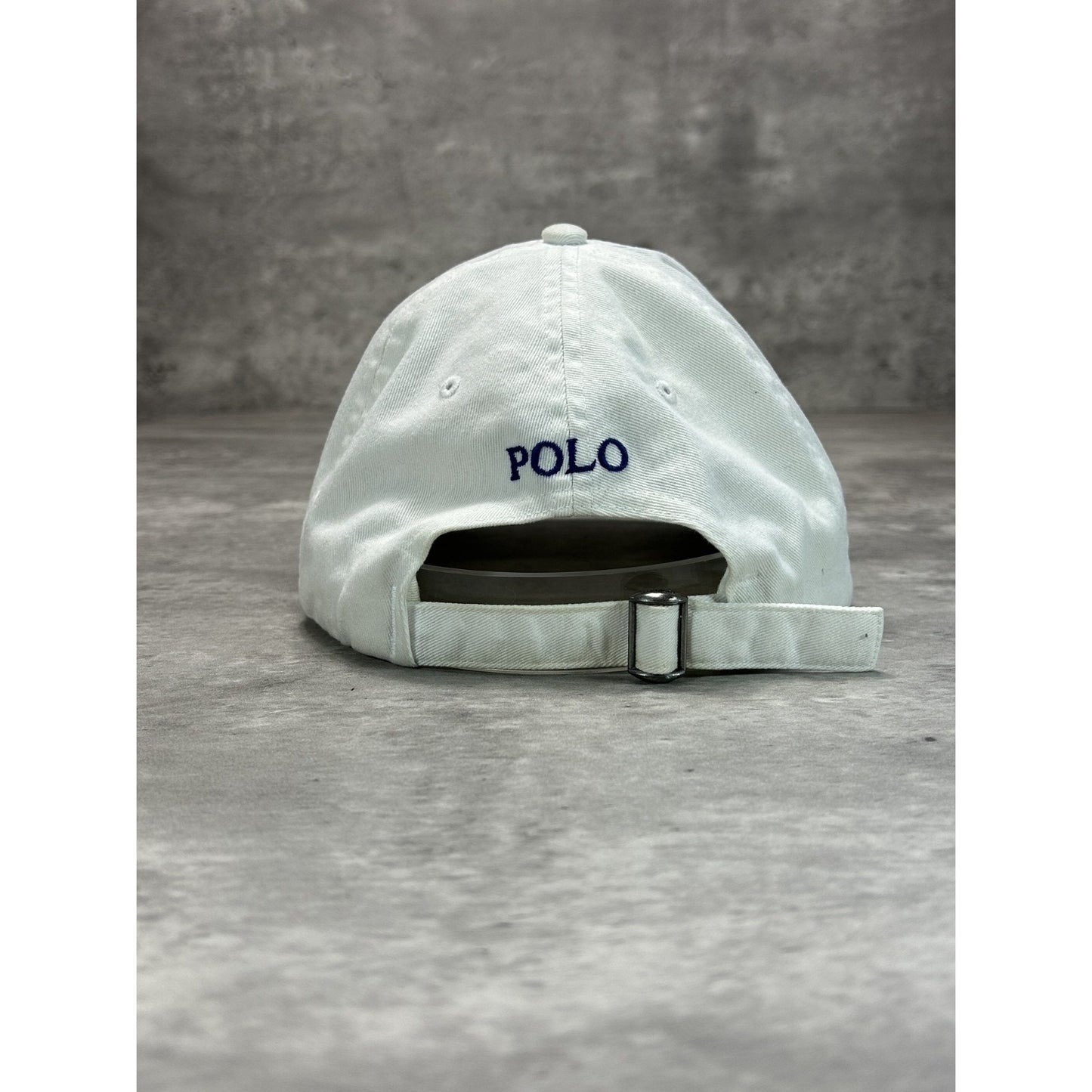 Vintage Polo Ralph Lauren Embroidered Pony Strapback Hat OSFA White