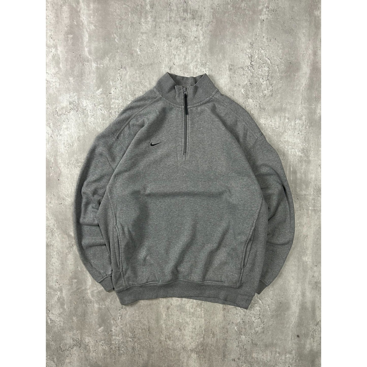Vintage 2000s Nike Embroidered Swoosh 1/4 Zip Pullover Sweater Size Large