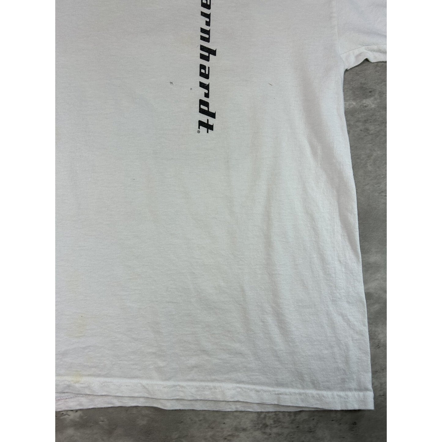 Vintage Dale Earnhardt #3 Nascar Graphic Spell Out Race T-Shirt Size XL White