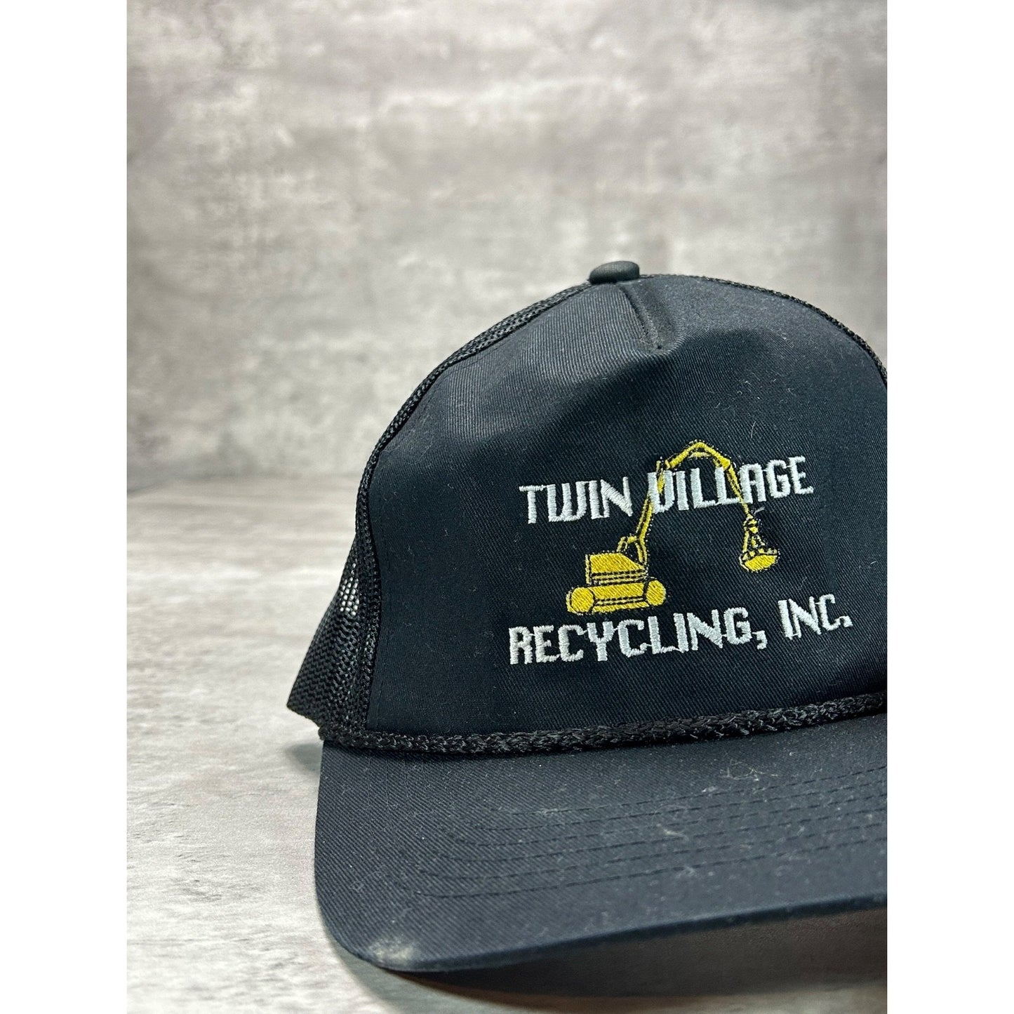 Vintage 90s Twin Village Recycling Embroidered Spellout Snapback Hat OSFA
