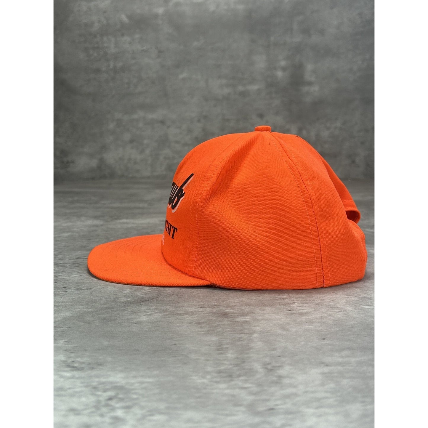 Vintage Straub Beer & Light Graphic Spellout Snapback Hat OSFA Orange