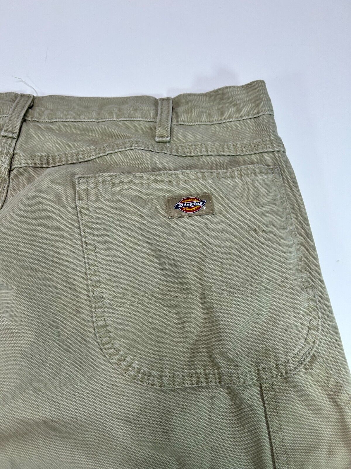Vintage Dickies Canvas Work Wear Carpenter Pants Size 37W Tan