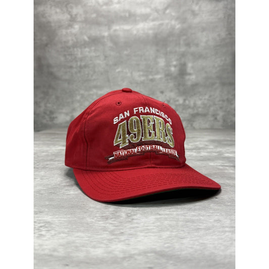 VTG 90s San Francisco 49ers NFL Embroidered Spellout Starter Snapback Hat OSFA