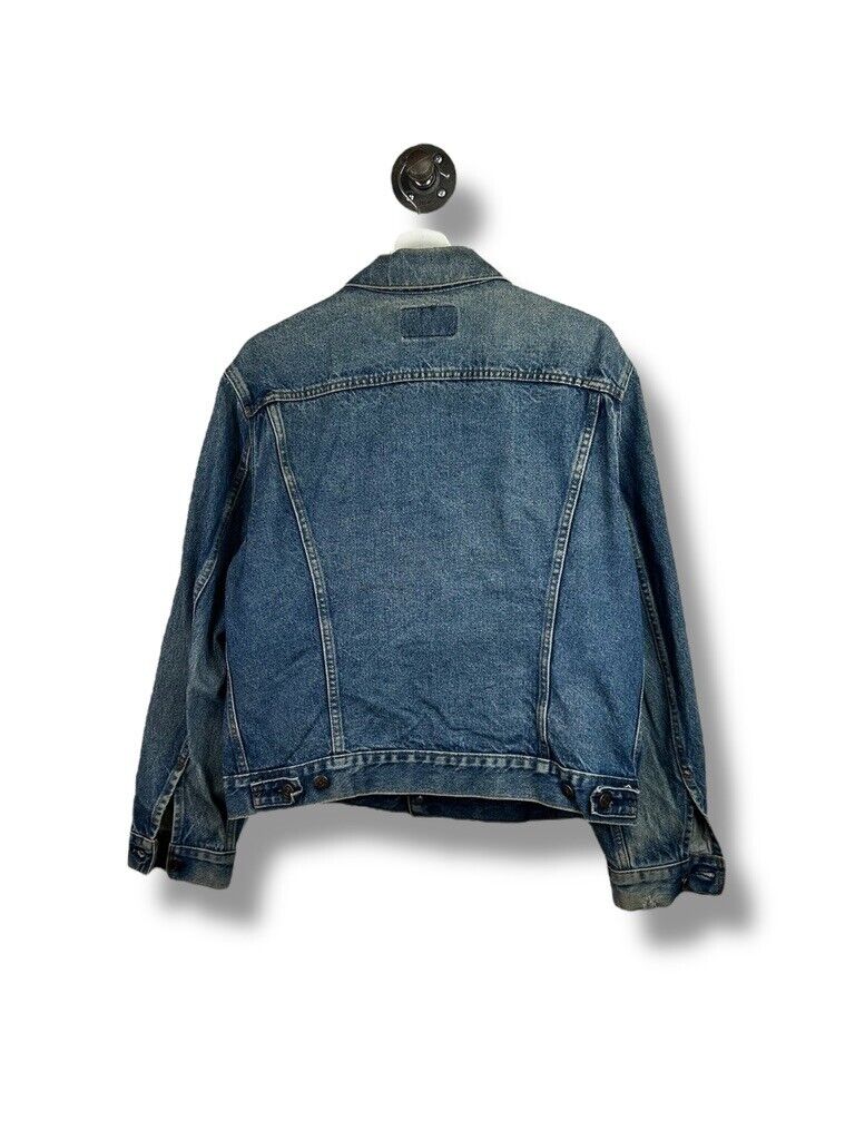 Vintage 80s Levis Dark Wash Denim Type 3 Trucker Jacket Size Small Blue