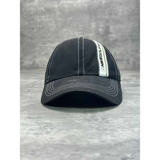 Vintage 2000s Nike Golf Spellout Strapback Hat OSFA Black