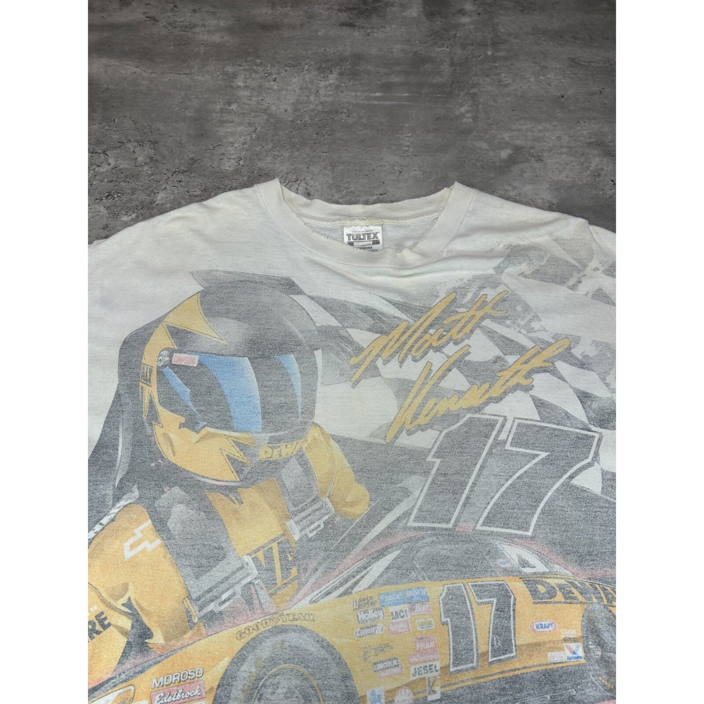 VTG 1999 Matt Kenseth #17 Dewalt Racing Nascar All Over Print T-Shirt Sz XL
